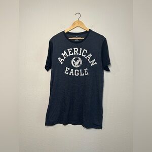 American Eagle Heather Blue Graphic Tee Shirt Size XL